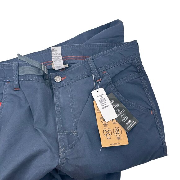 L.L. Bean Mens Navy Thin Canvas Straight-Leg Pants 32WX34IN Work Hiking Travel - Picture 9 of 13